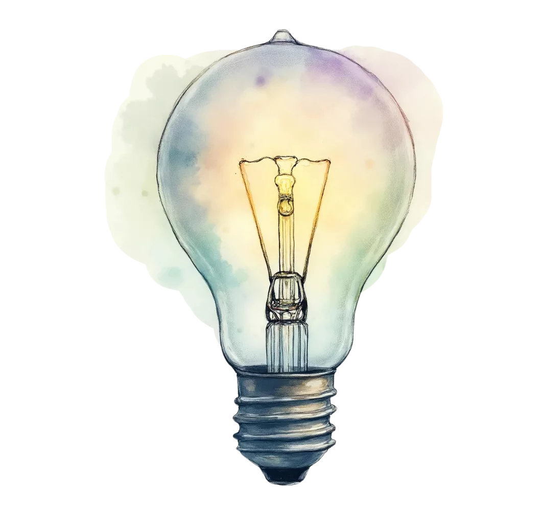 watercolor lightbulb